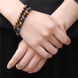 2pcs Natural Stone Bead Bracelets for Men Women