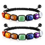 Chakra Crystal Rope Bracelets Natural Stone Bracelet