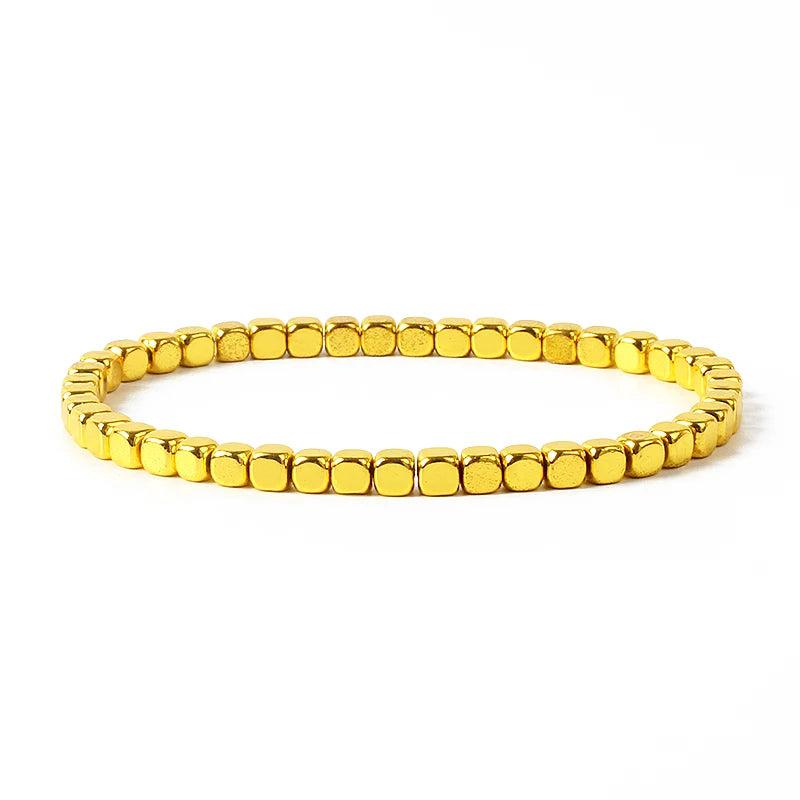 4mm Hematite Beads Bracelet for Men Natural Stone Health Protection Jewelry