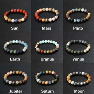 Solar System Bracelet Natural Stone Yoga Chakra Jewelry