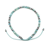 Amazonite 2*4 Faced Cut Wheel Beads Bracelet for Daily Wear