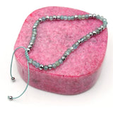 Amazonite 2*4 Faced Cut Wheel Beads Bracelet for Daily Wear