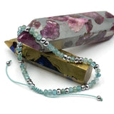 Amazonite 2*4 Faced Cut Wheel Beads Bracelet for Daily Wear