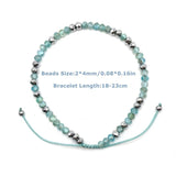 Amazonite 2*4 Faced Cut Wheel Beads Bracelet for Daily Wear