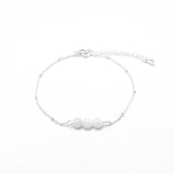 3 Natural Gemstone Bracelets for Women Stainless Steel Beaded Bracelet
