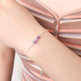 3 Natural Gemstone Bracelets for Women Stainless Steel Beaded Bracelet
