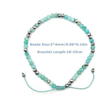 Amazonite Wheel Beads Bracelet Cotton Rope Adjustable