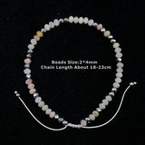 Pink Opal 2*4 Faced Cut Wheel Beads Bracelet for Woman