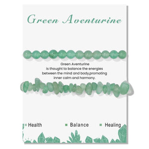 Green Aventurine Jades Bracelet Irregular Chips Quartz Bangle