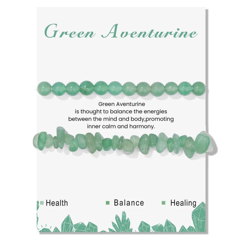 Green Aventurine Jades Bracelet Irregular Chips Quartz Bangle