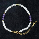 Olivine Amethyst Rope Bracelet for Woman Man