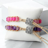 Men Green Agate Wrap Beads Bracelet Women Yoga Bangle