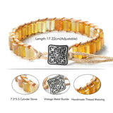 Men Green Agate Wrap Beads Bracelet Women Yoga Bangle