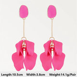 Geometric Crystal Flower Earrings European American Femininity Gems