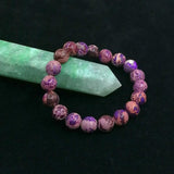 Purple Imperial Stone 10mm Elastic Bracelet - Energy Crystal Wristlet