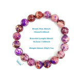 Purple Imperial Stone 10mm Elastic Bracelet - Energy Crystal Wristlet