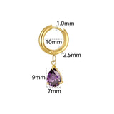 Water Drop Zircon Earrings Silver Ear Clips Women Gift