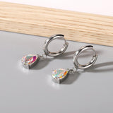 Water Drop Zircon Earrings Silver Ear Clips Women Gift