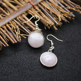 Gem Stone Drop Earrings Green Aventurine Opal Malachites