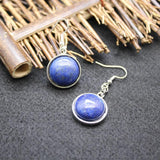 Gem Stone Drop Earrings Green Aventurine Opal Malachites