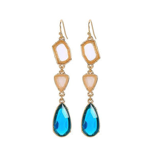 Vintage Green Gemstone Earrings for Women