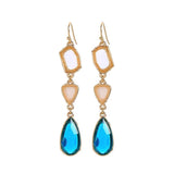 Vintage Green Gemstone Earrings for Women
