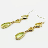 Vintage Green Gemstone Earrings for Women