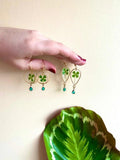 Four Leaf Clover Earrings Lucky Charm Resin Gemstone Y2K Earings