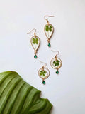 Four Leaf Clover Earrings Lucky Charm Resin Gemstone Y2K Earings