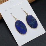 Irregular Lapis Lazuli Stone Earrings - Romantic Gift