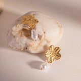 Youthway Flower Shell Bead Earrings Allergy-Free Daily Jewelry