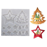 Elk Christmas Tree Hanging Pendant Resin Mold Merry Christmas Silicone Molds