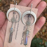 Golden Sunburst Quartz Earrings