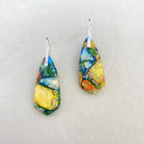 Vintage Stone Water Drop Dangle Earrings for Women Girls