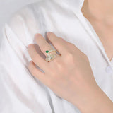 Personality Leopard Head Resizable Ring Hip Hop Punk Wedding Rings for Women Men