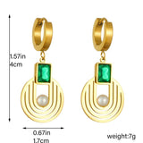 316L Stainless Steel Turquoise Pendant Earrings for Women
