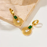 316L Stainless Steel Turquoise Pendant Earrings for Women