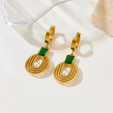 316L Stainless Steel Turquoise Pendant Earrings for Women