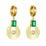 316L Stainless Steel Turquoise Pendant Earrings for Women