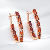 Wbmqda Full Zircon Drop Earrings 585 Rose Wedding Fine Jewelry