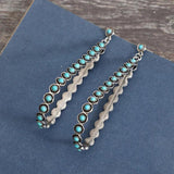 Turquoise Hoop Dangle Earrings for Women