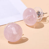 Vintage Energy Healing Stone Stud Earrings