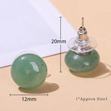 Vintage Energy Healing Stone Stud Earrings