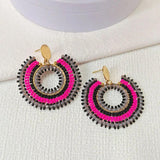 Bohemia Style Hollow Crystal Beaded Earrings