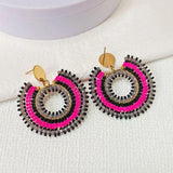 Bohemia Style Hollow Crystal Beaded Earrings
