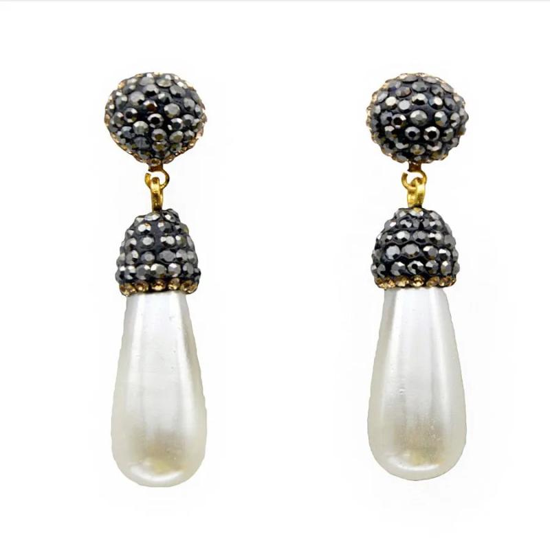 Boho Shell Pearl Wedding Earrings for Women