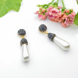 Boho Shell Pearl Wedding Earrings for Women