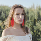Kaseakia Long Boho Beaded Tassel Dangle Earrings for Women