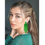 Kaseakia Long Boho Beaded Tassel Dangle Earrings for Women