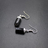 Irregular Raw Tourmaline Stone Crystal Drop Earrings